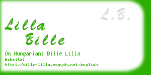 lilla bille business card